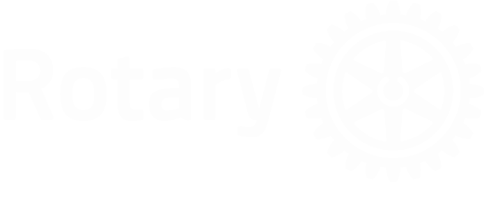 le forum du rotary logo blanc représentant un symbole d'engrenage et les mots "rotary paris agora" en police sans serif sur un fond transparent idéal pour les albums photos ou les collections numériques.